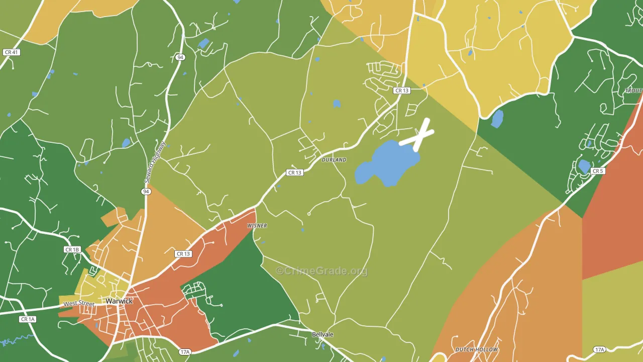 Wisner, NY Map of Burglary Rates