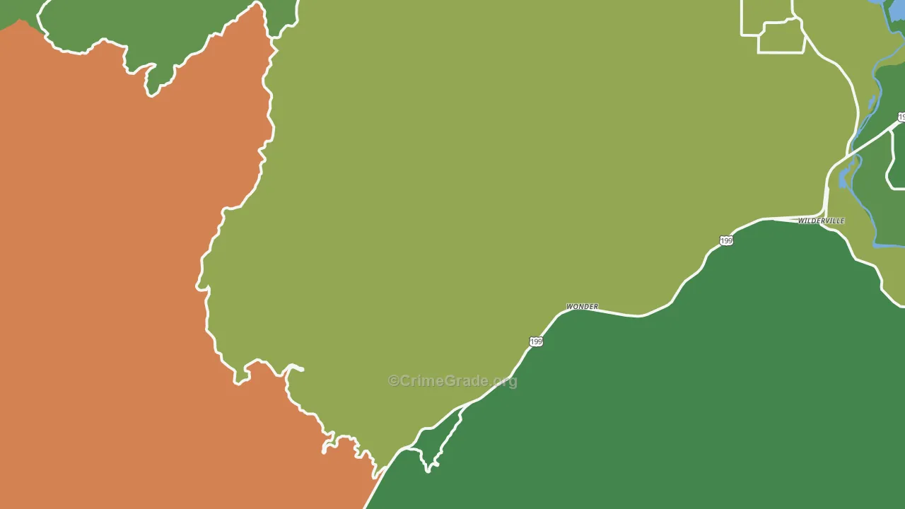 Wonder, OR Map of Burglary Rates