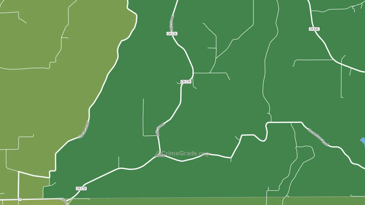 Wood, IA Map of Burglary Rates