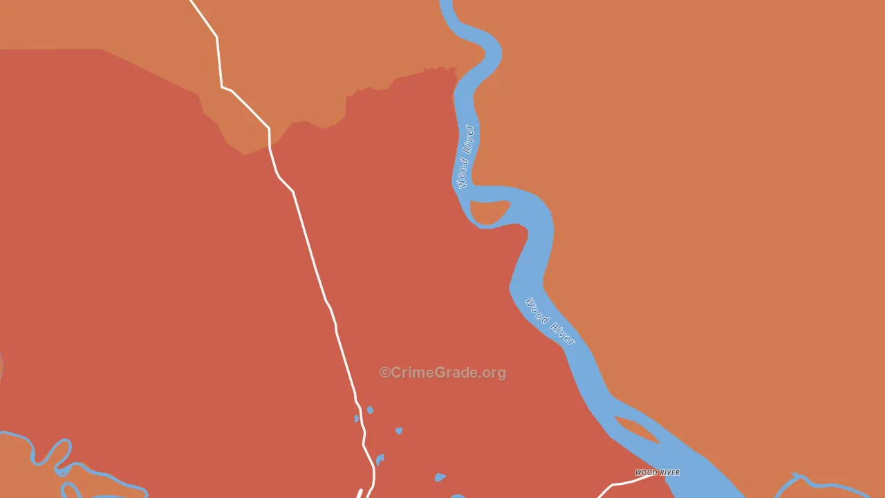 Wood River, AK Map of Burglary Rates