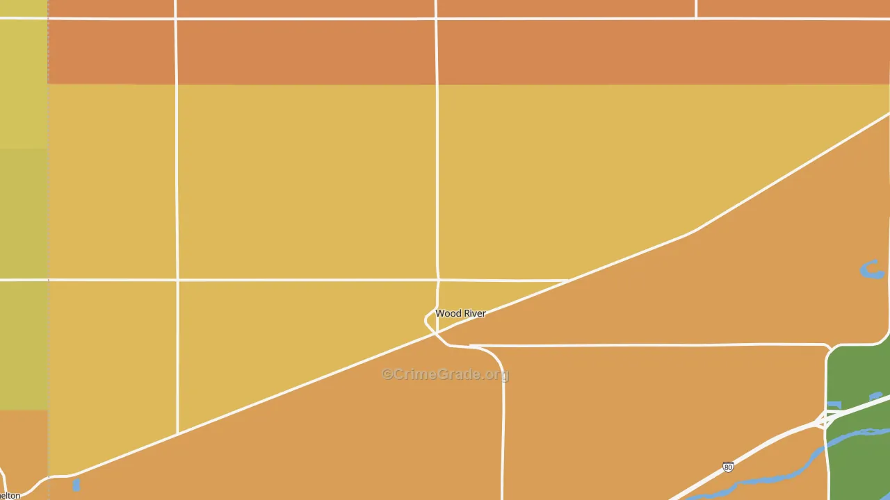 Wood River, NE Map of Burglary Rates