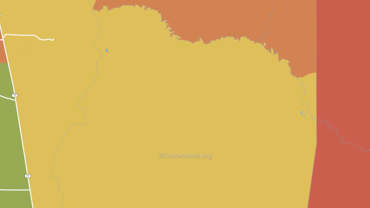Woodruff, AZ Map of Burglary Rates