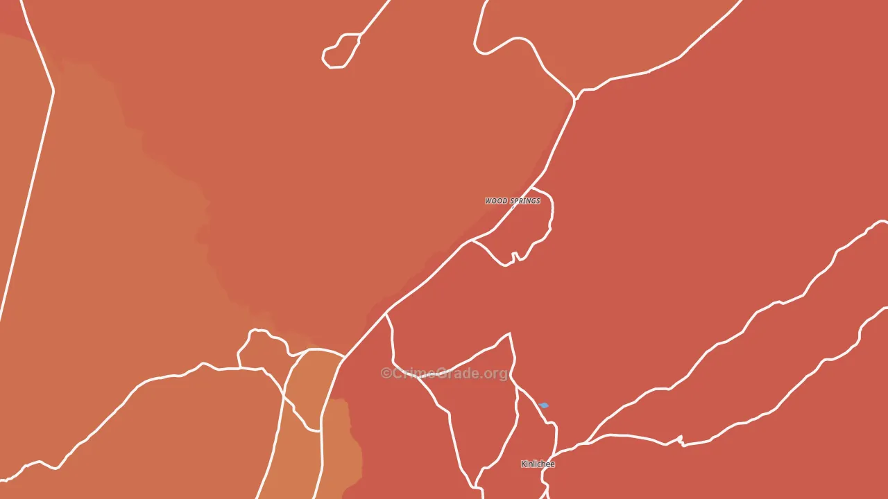 Woodsprings, AZ Map of Burglary Rates