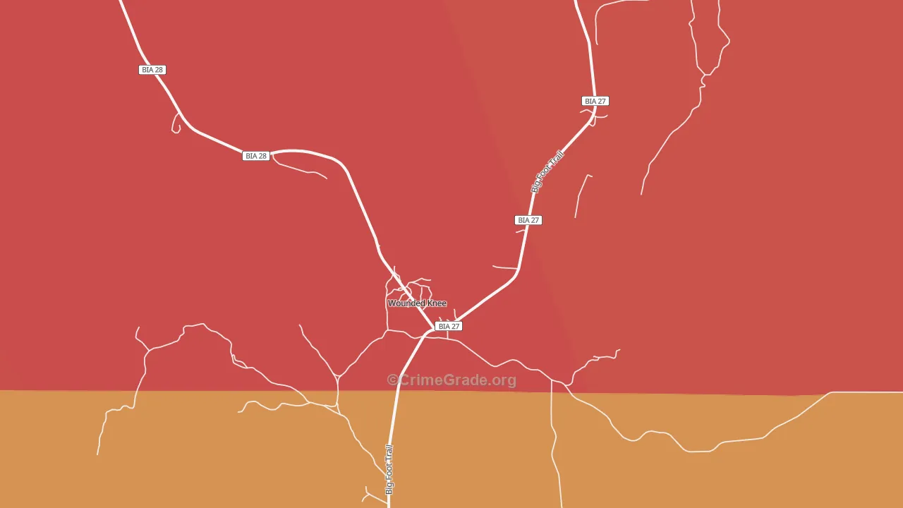 Wounded Knee, SD Map of Burglary Rates