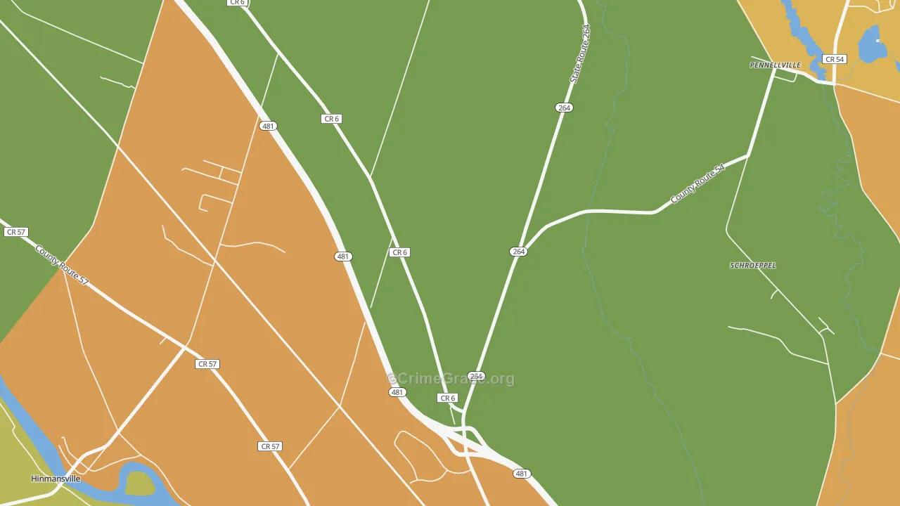 Wrights Corners, NY Map of Burglary Rates