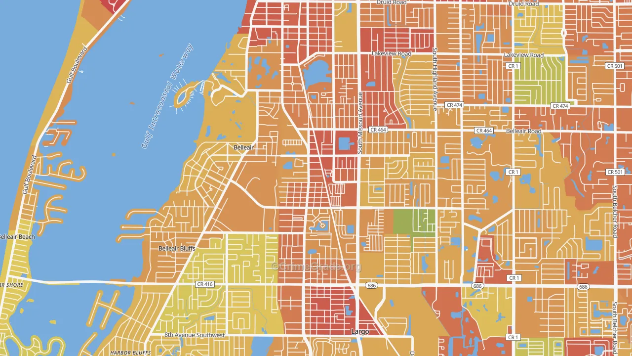 Wyatt Street, Largo, FL Map of Burglary Rates