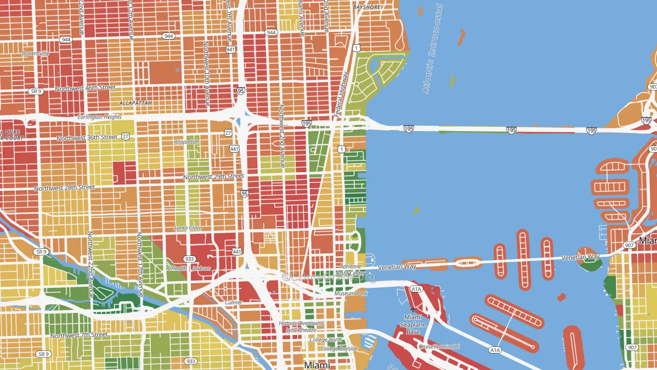 Wynwood, Miami, FL Map of Burglary Rates
