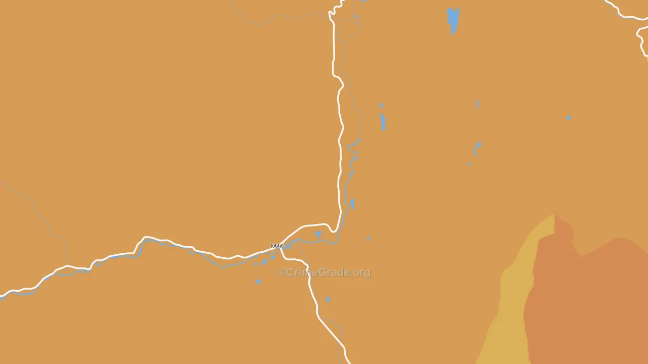 Yaak, MT Map of Burglary Rates