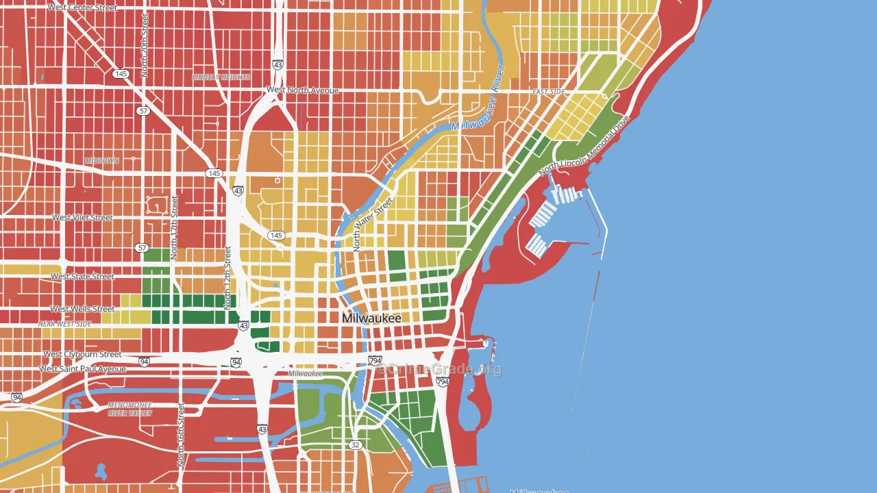 Yankee Hill, Milwaukee, WI Map of Burglary Rates