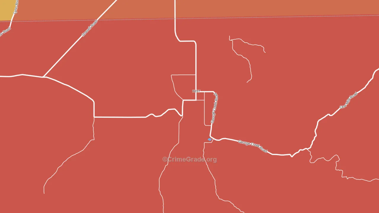 Yost, UT Map of Burglary Rates