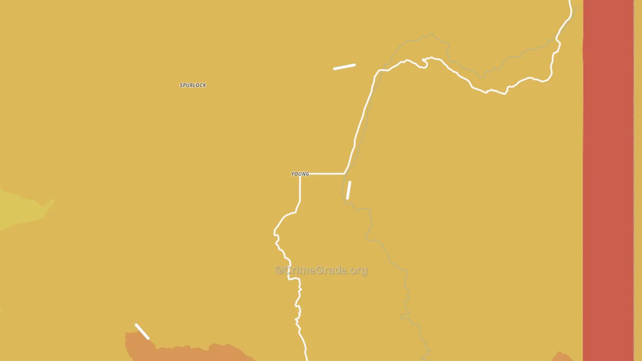 Young, AZ Map of Burglary Rates