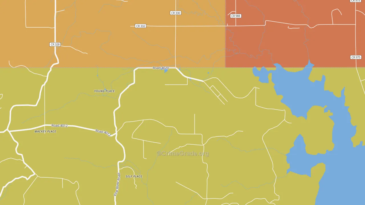 Young Place, NM Map of Burglary Rates