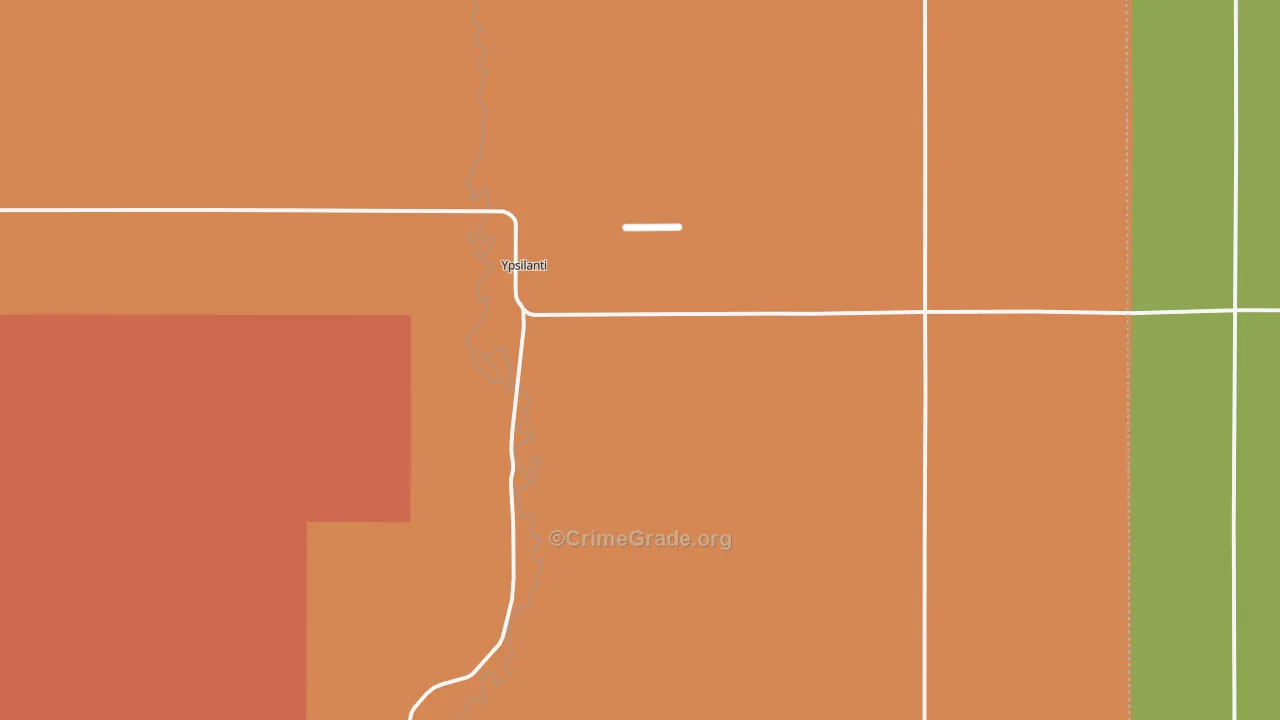 Ypsilanti, ND Map of Burglary Rates
