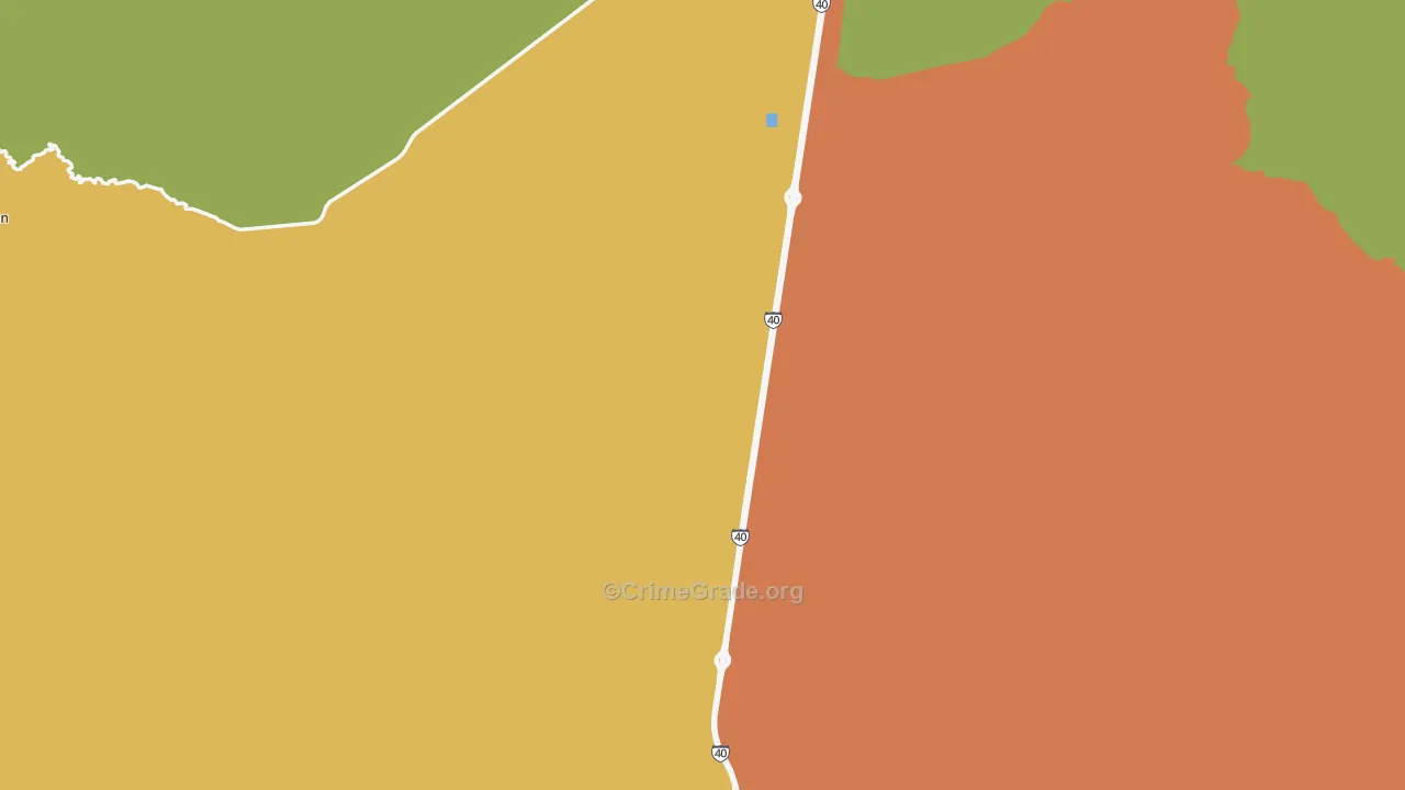 Yucca, AZ Map of Burglary Rates