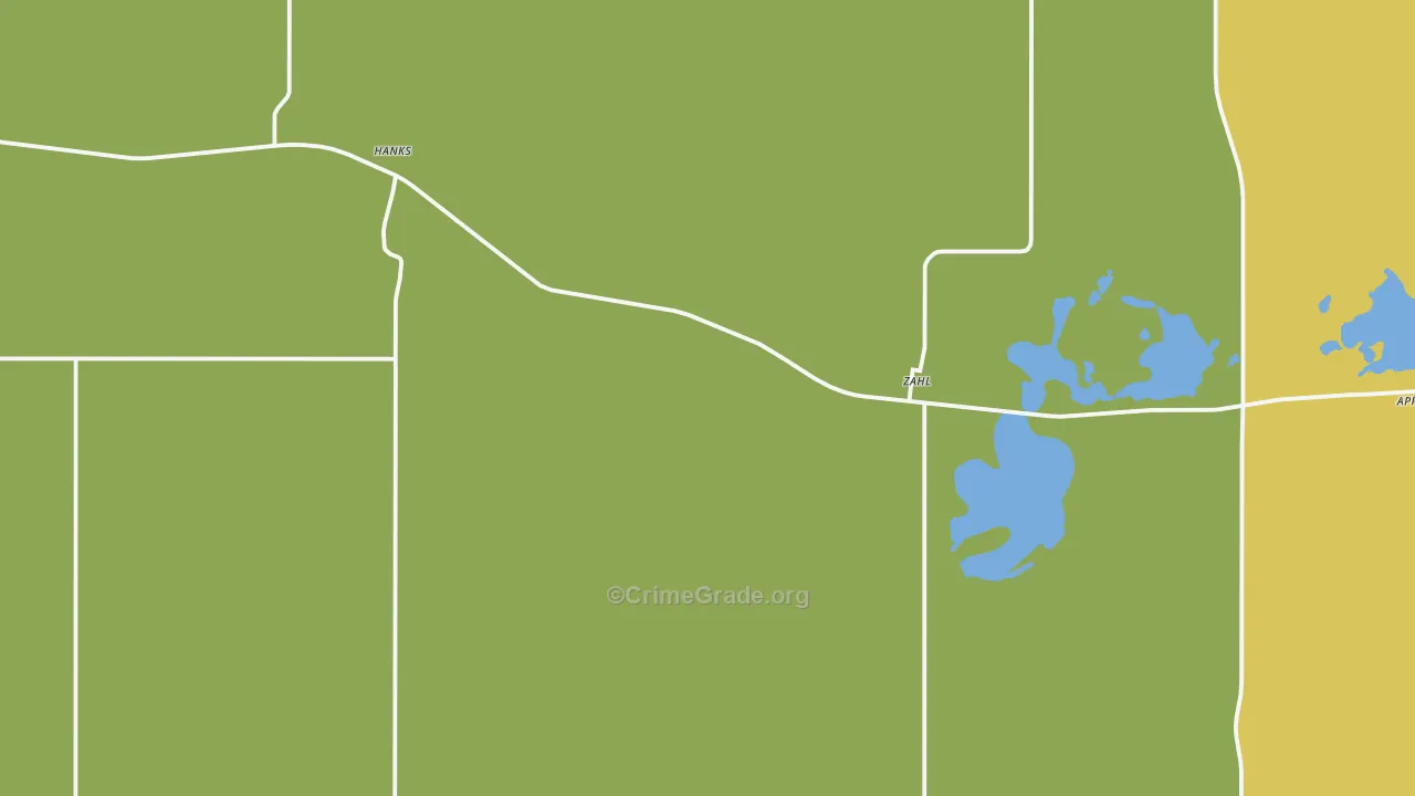 Zahl, ND Map of Burglary Rates