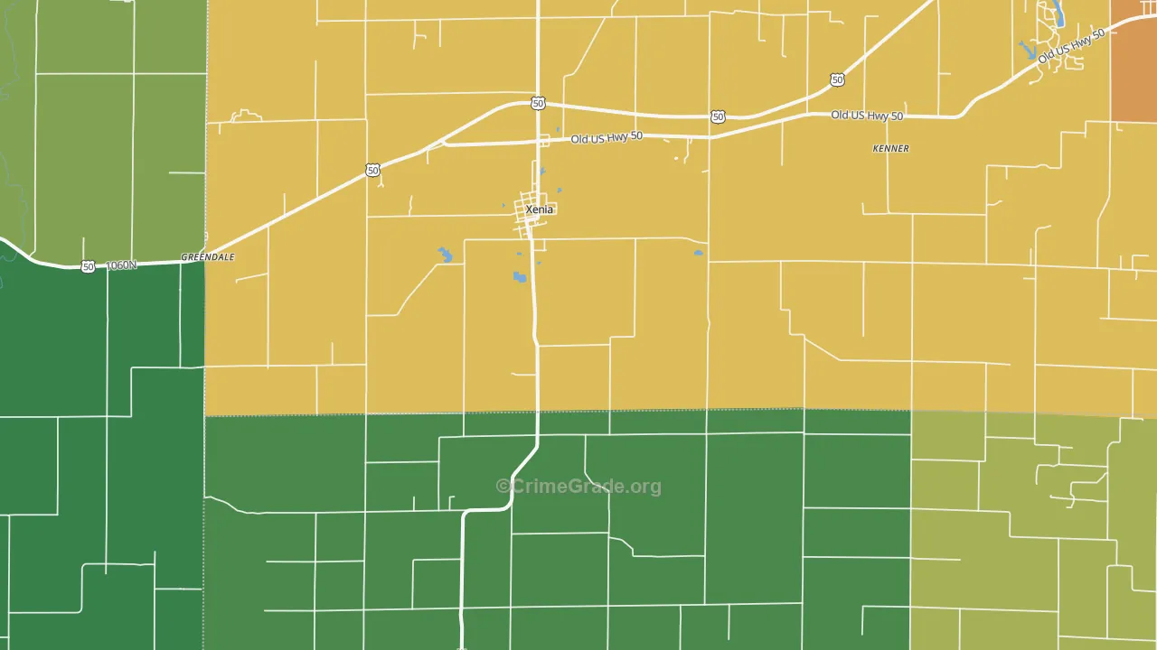 Zenith, IL Map of Burglary Rates