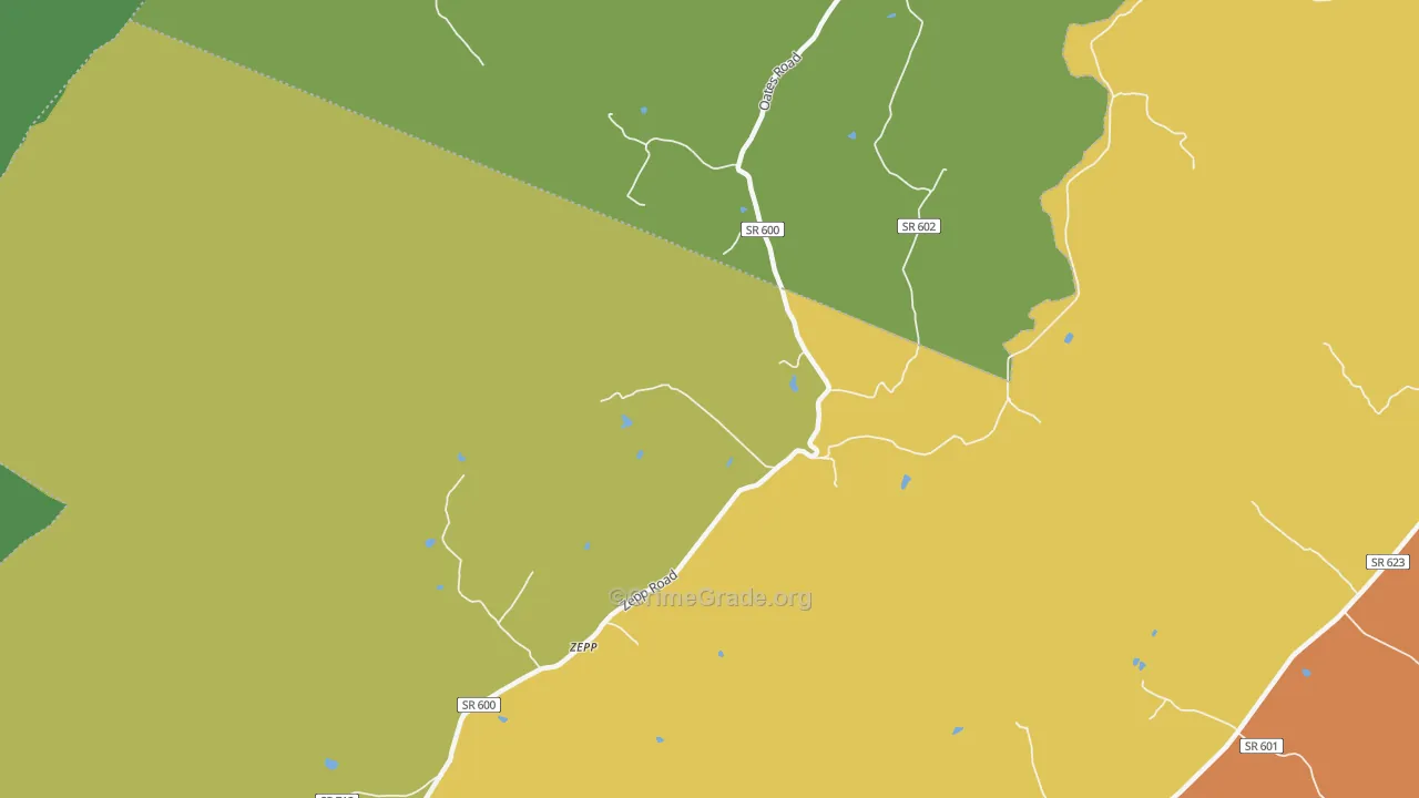 Zepp, VA Map of Burglary Rates