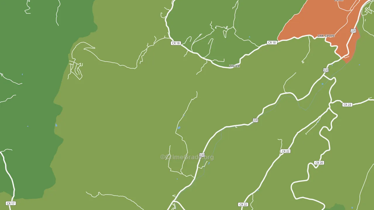 Zigler, WV Map of Burglary Rates