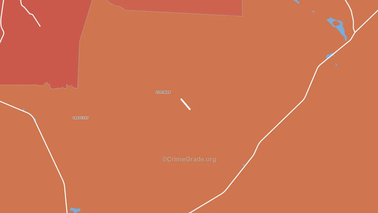 Zortman, MT Map of Burglary Rates