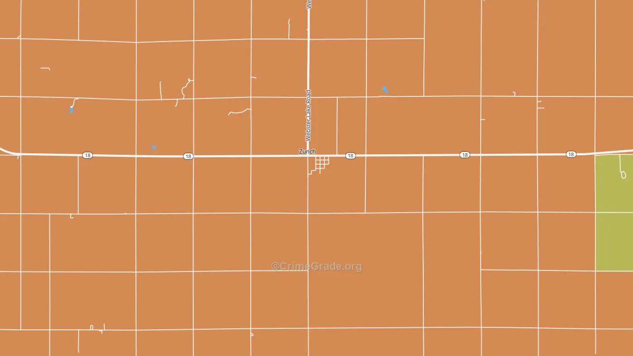 Zurich, KS Map of Burglary Rates