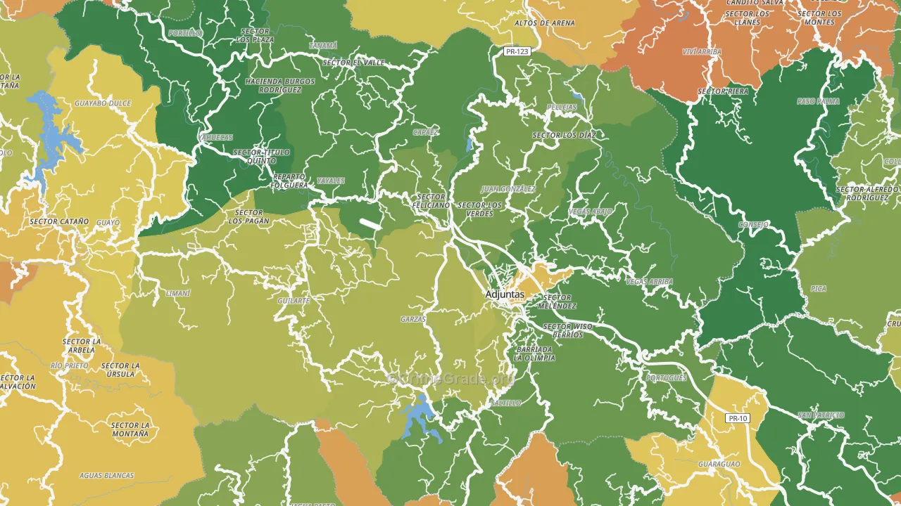00601, PR Map of Drug-Related Crime Rates