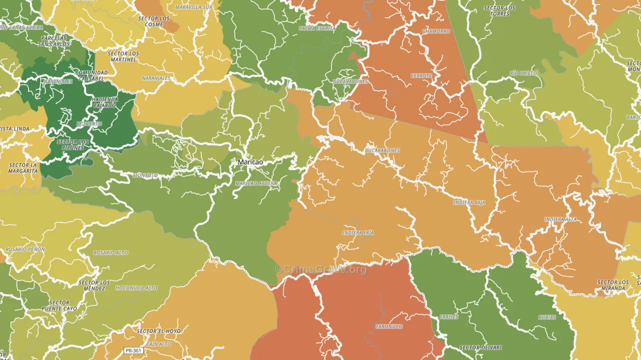00606, PR Map of Drug-Related Crime Rates