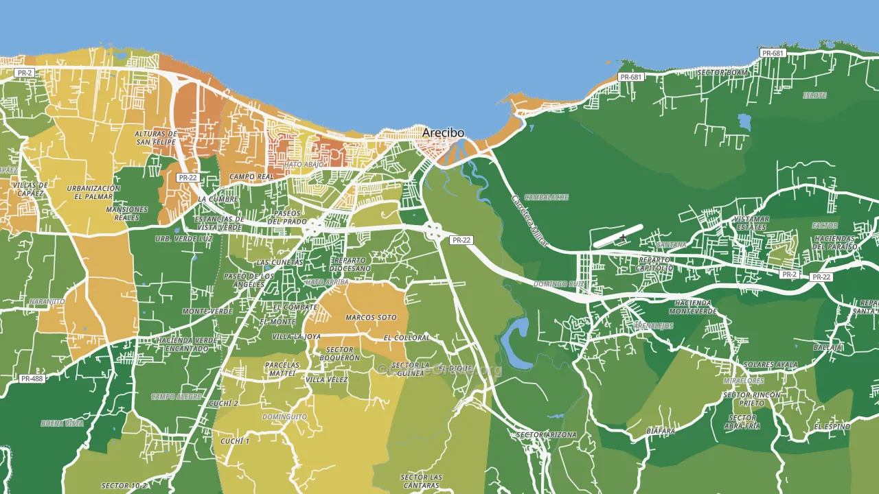00612, PR Map of Drug-Related Crime Rates