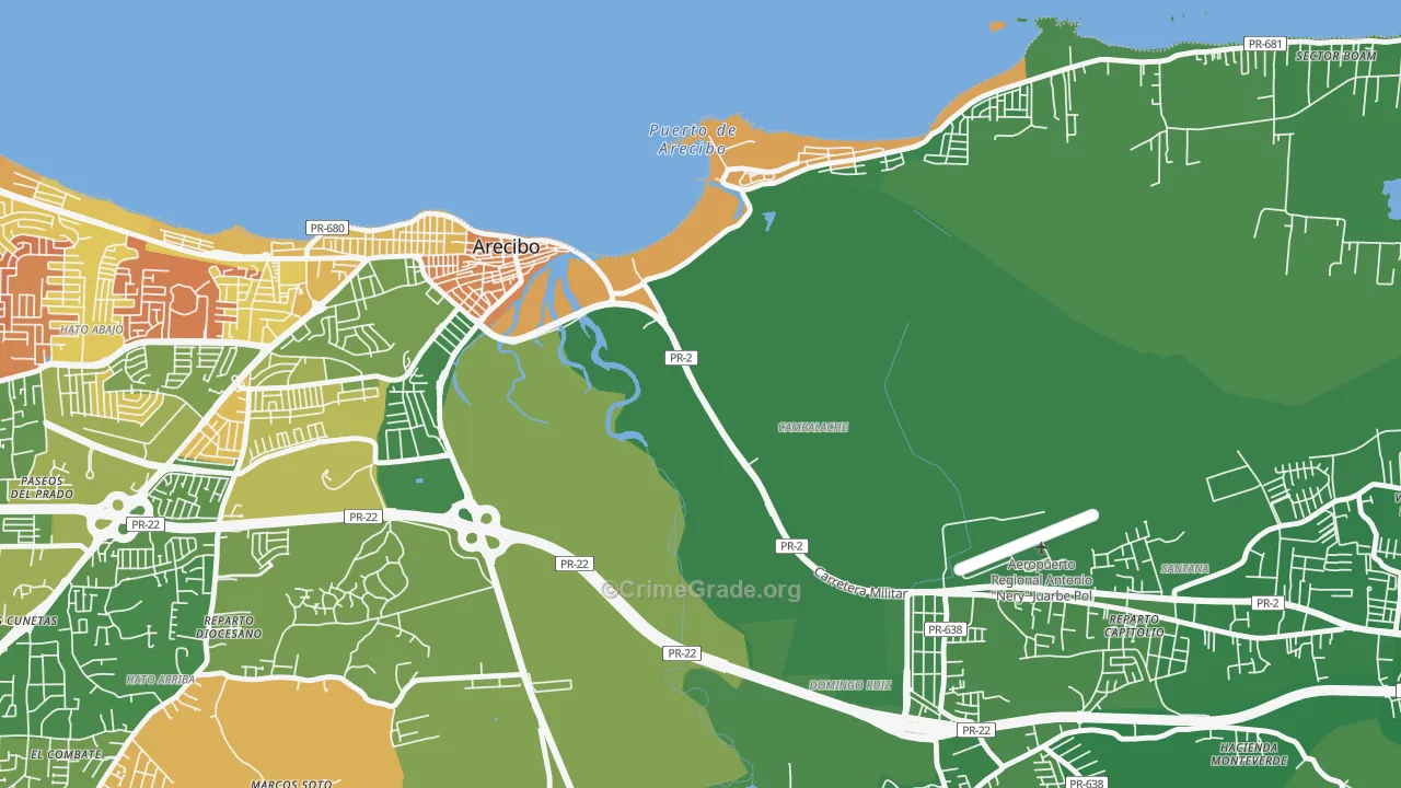 00614, PR Map of Drug-Related Crime Rates