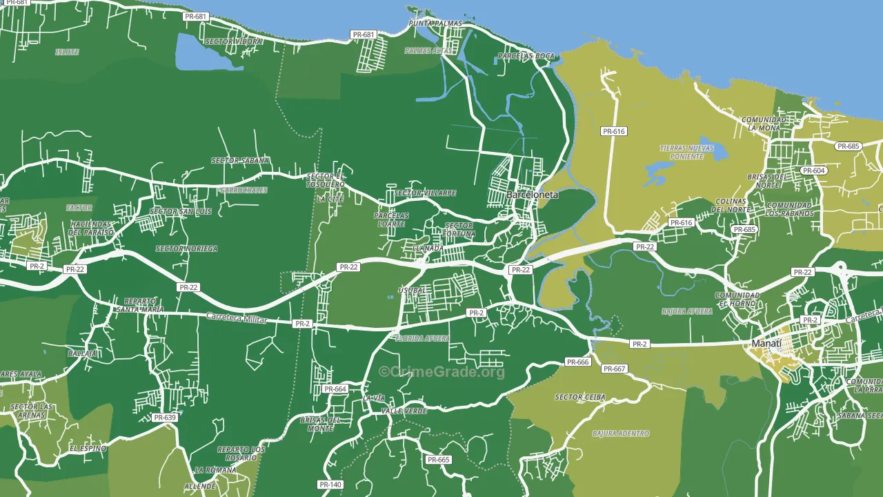 00617, PR Map of Drug-Related Crime Rates