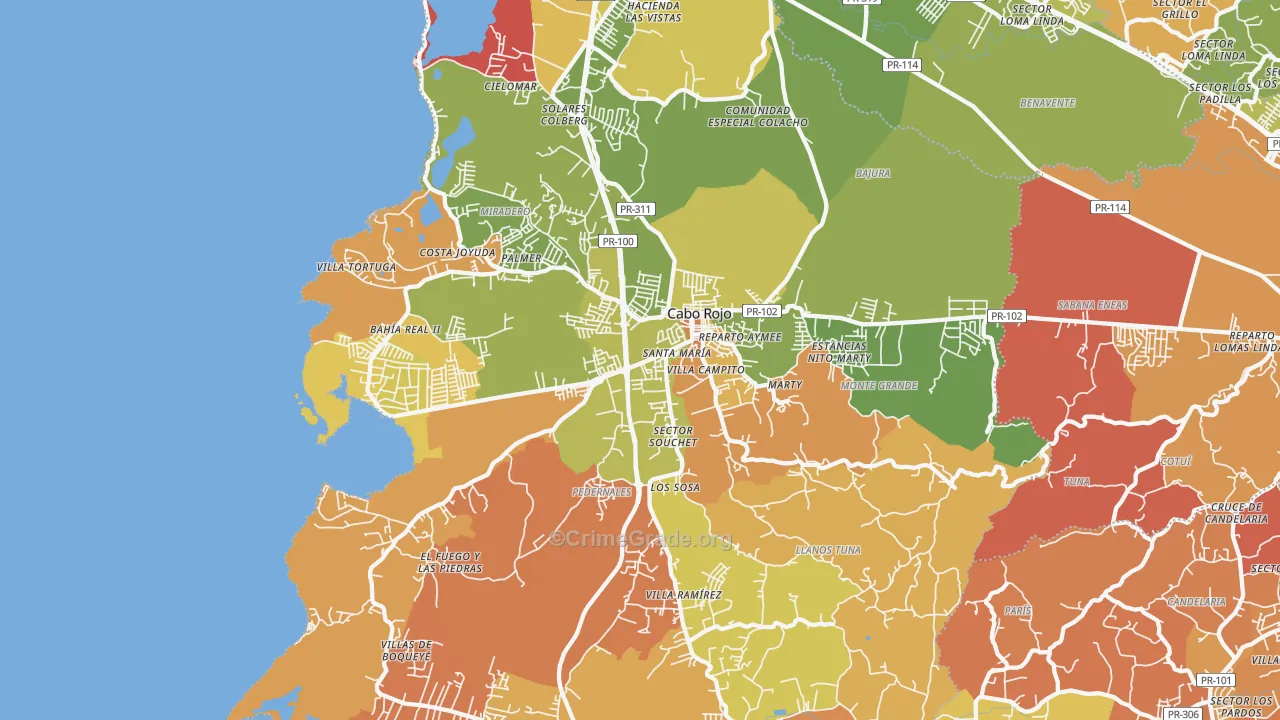 00623, PR Map of Drug-Related Crime Rates