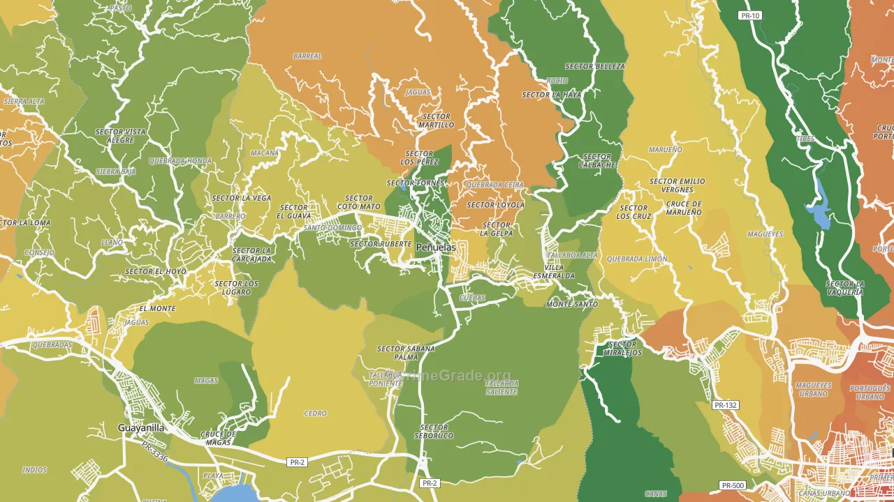00624, PR Map of Drug-Related Crime Rates