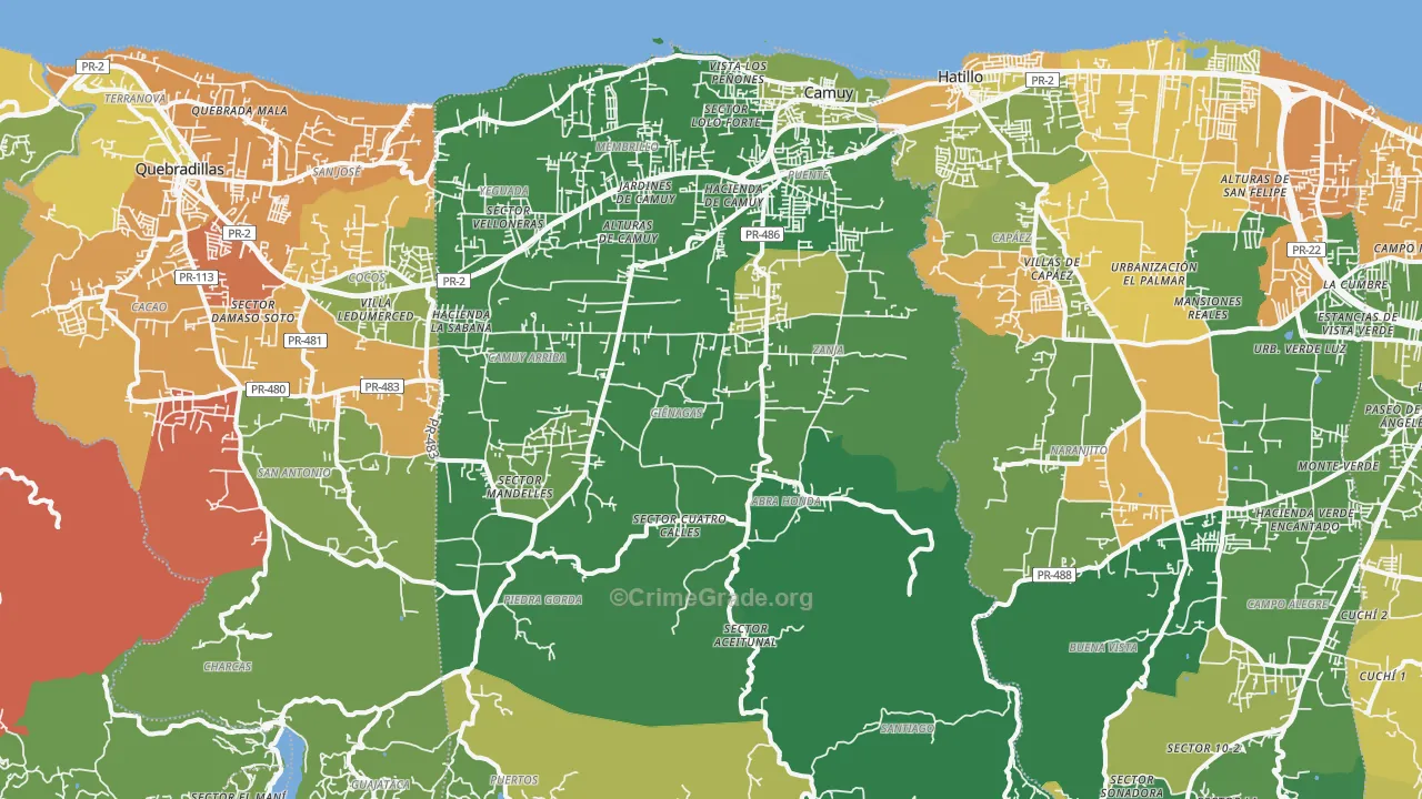 00627, PR Map of Drug-Related Crime Rates