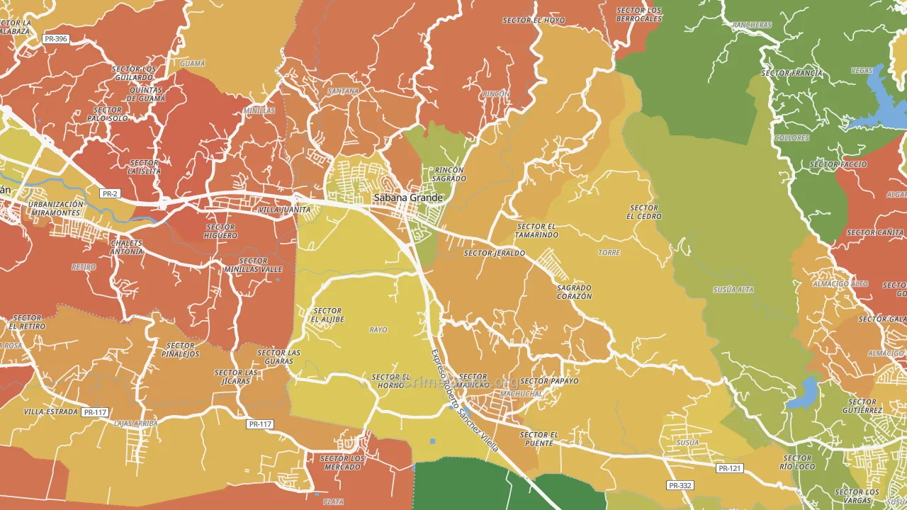 00637, PR Map of Drug-Related Crime Rates