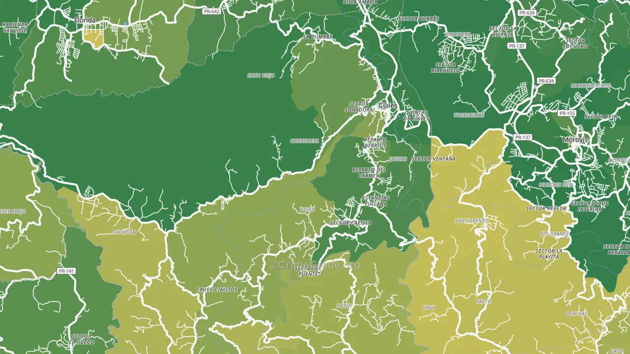 00638, PR Map of Drug-Related Crime Rates