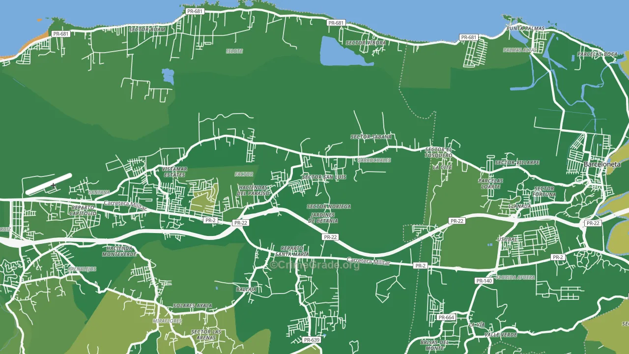 00652, PR Map of Drug-Related Crime Rates