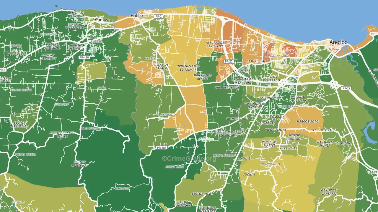 00659, PR Map of Drug-Related Crime Rates