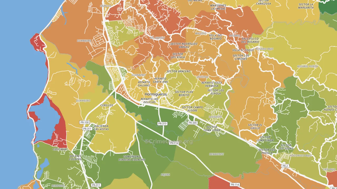 00660, PR Map of Drug-Related Crime Rates