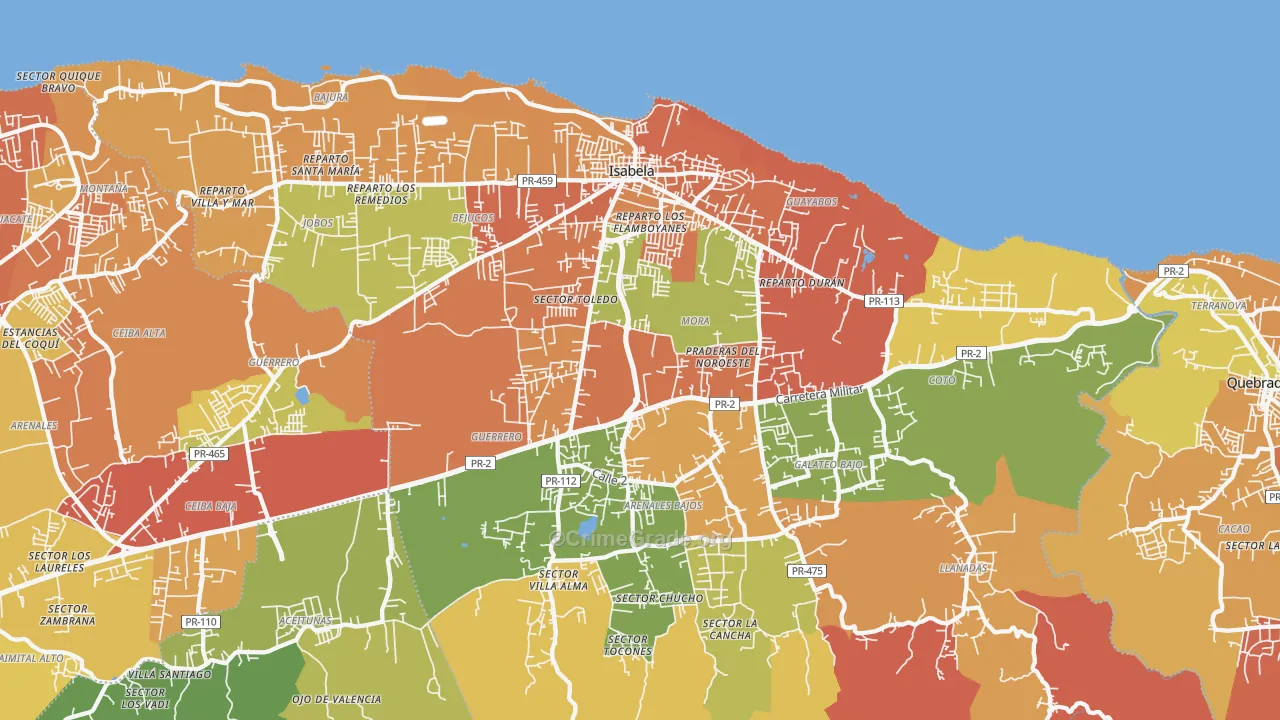 00662, PR Map of Drug-Related Crime Rates
