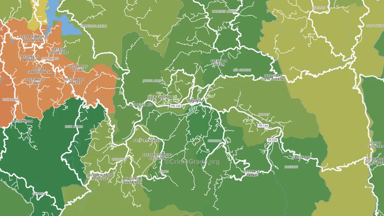 00664, PR Map of Drug-Related Crime Rates