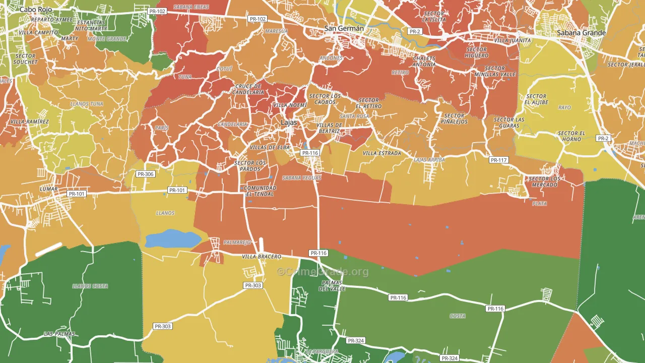 00667, PR Map of Drug-Related Crime Rates