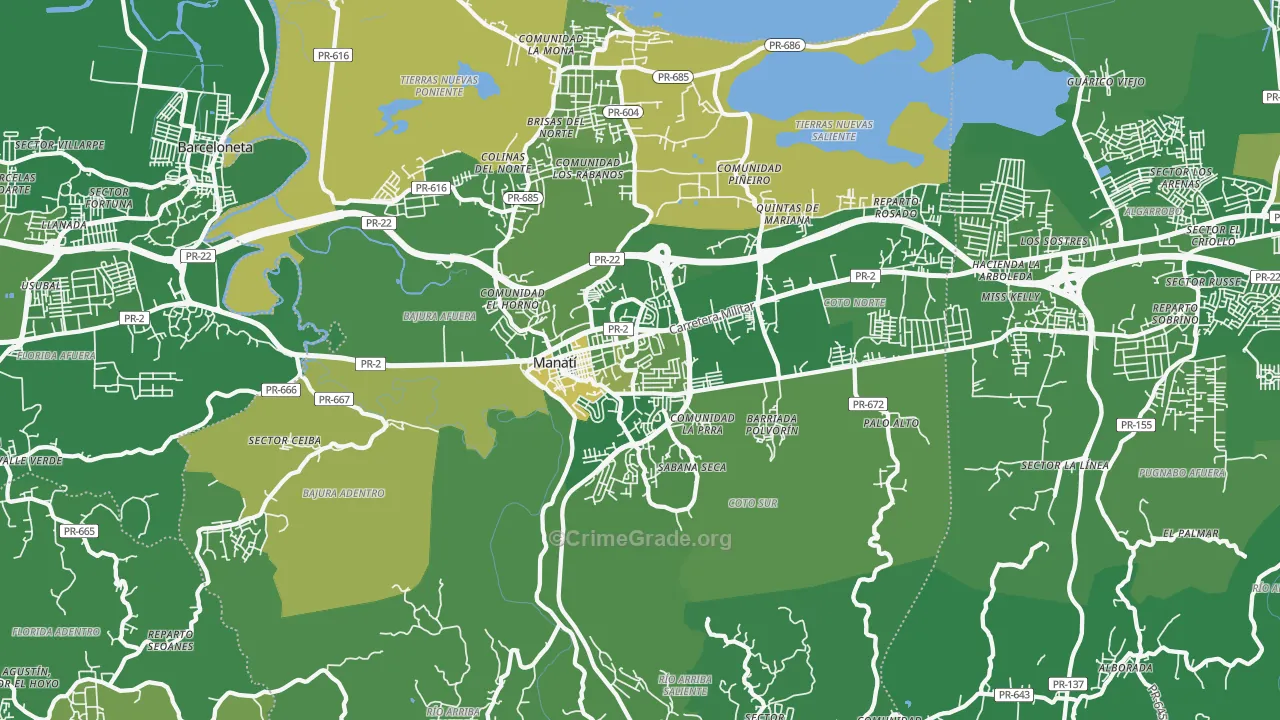 00674, PR Map of Drug-Related Crime Rates
