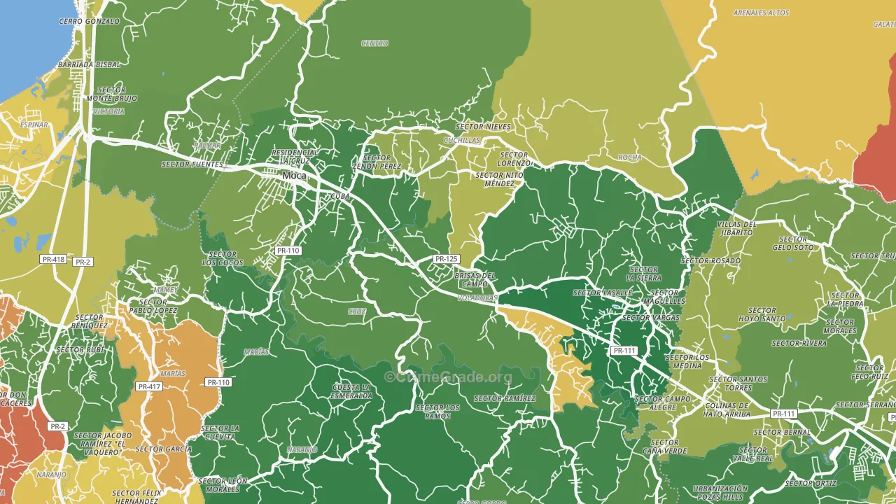 00676, PR Map of Drug-Related Crime Rates