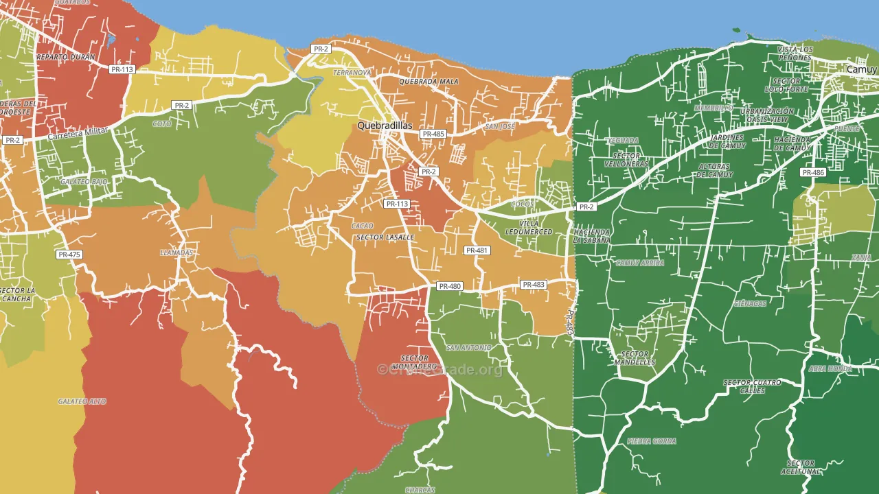 00678, PR Map of Drug-Related Crime Rates