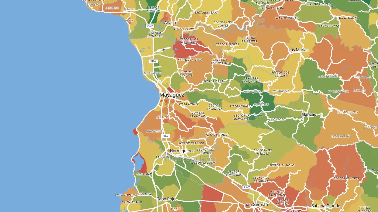 00680, PR Map of Drug-Related Crime Rates