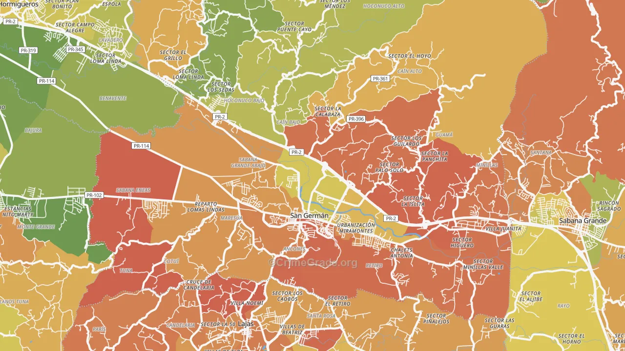 00683, PR Map of Drug-Related Crime Rates