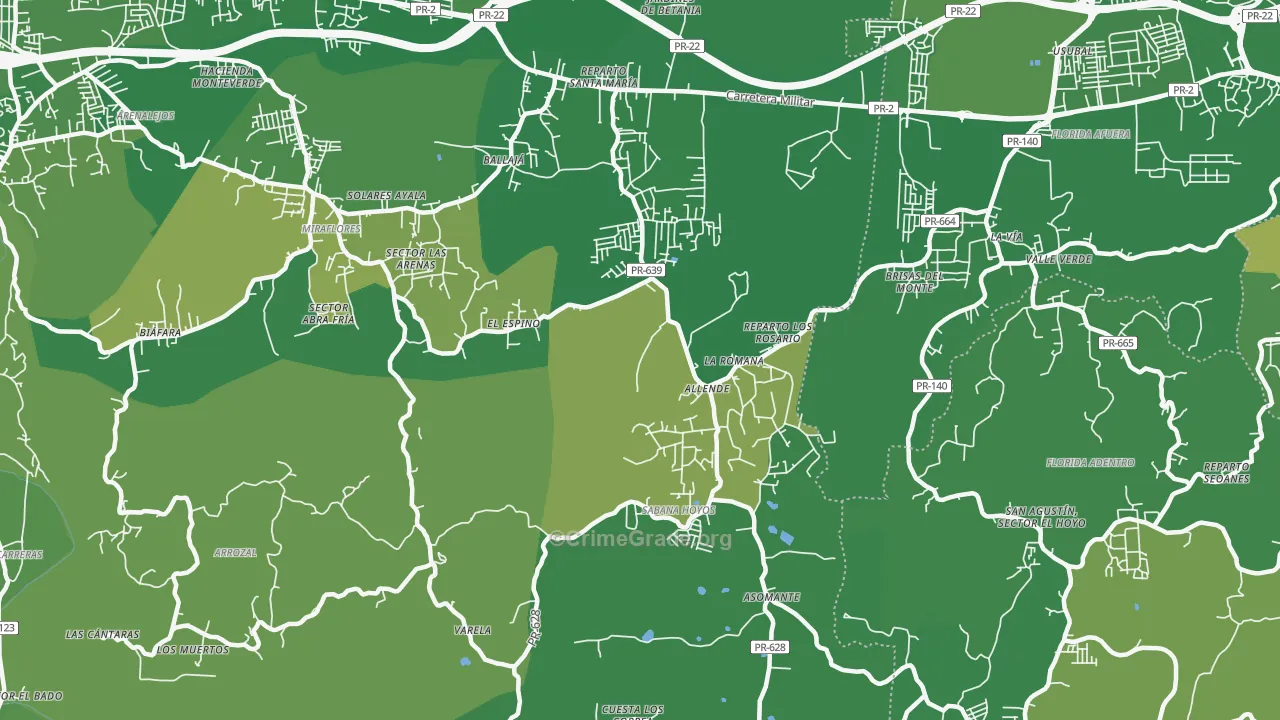 00688, PR Map of Drug-Related Crime Rates