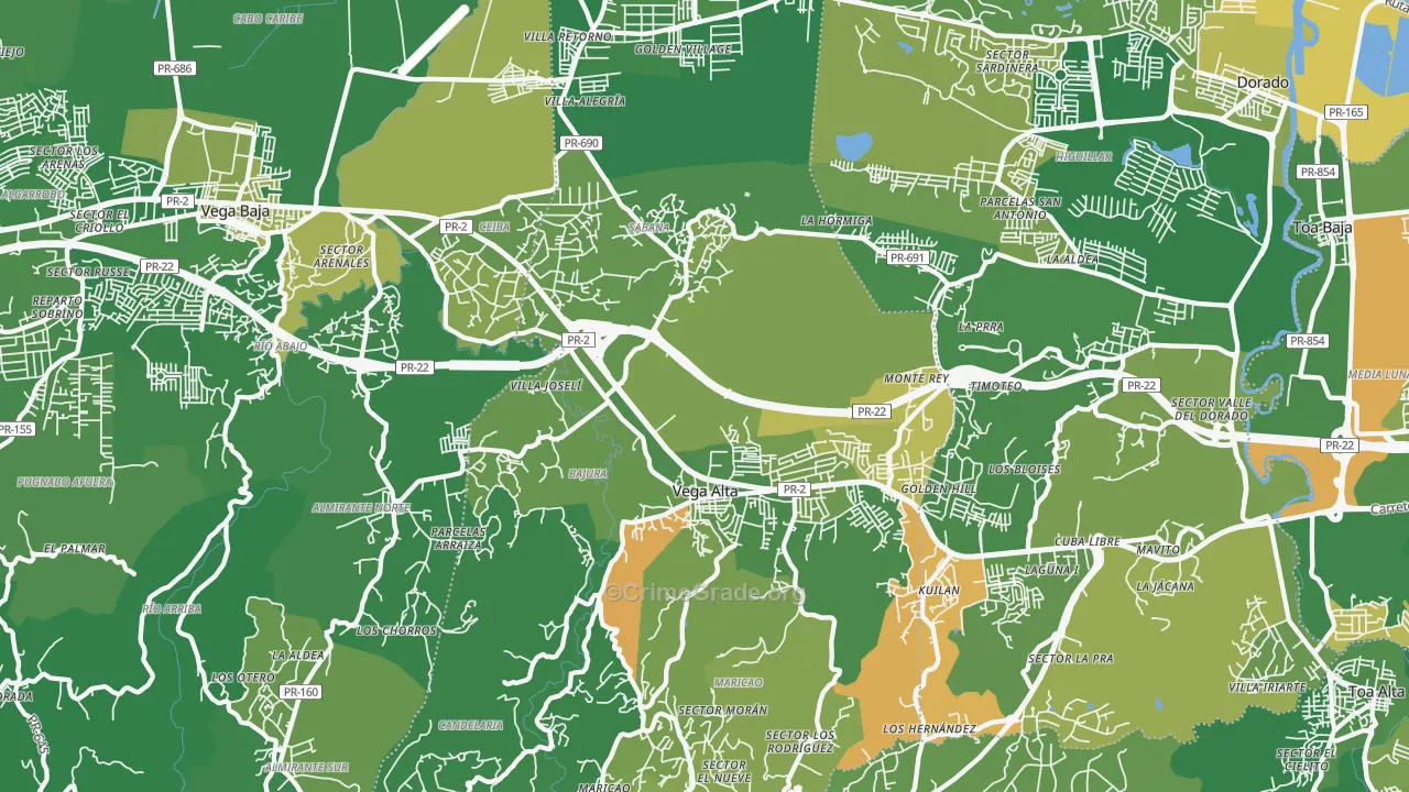 00692, PR Map of Drug-Related Crime Rates