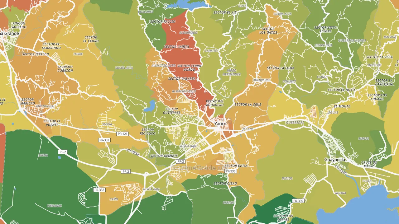00698, PR Map of Drug-Related Crime Rates
