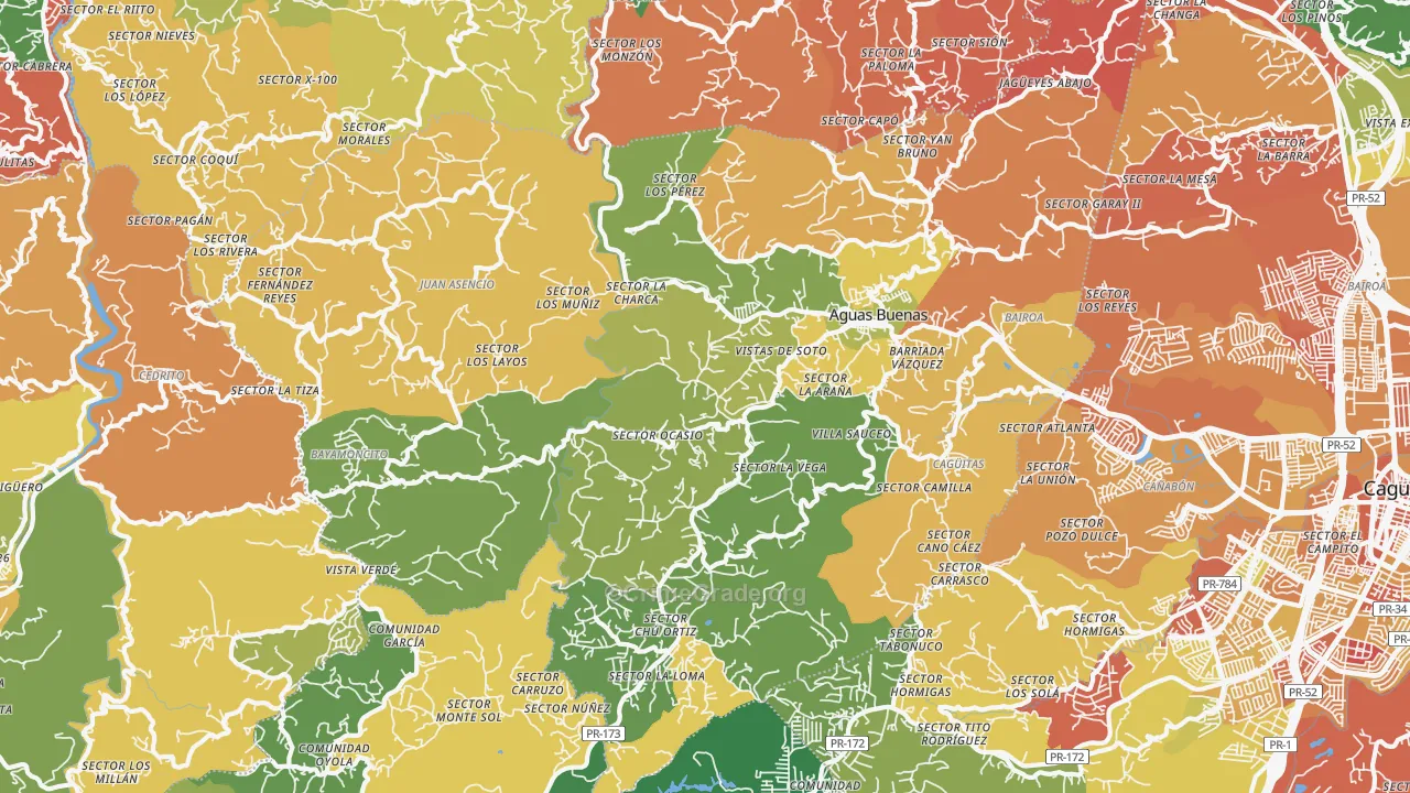 00703, PR Map of Drug-Related Crime Rates