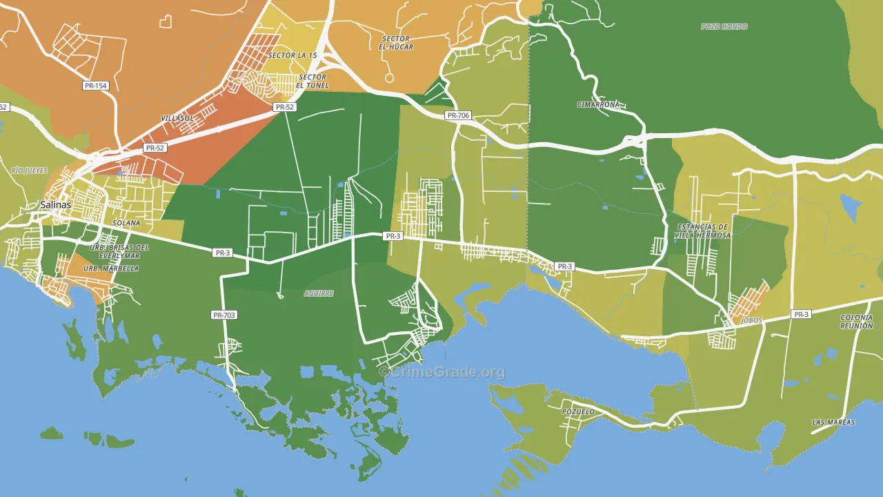 00704, PR Map of Drug-Related Crime Rates